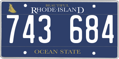 RI license plate 743684