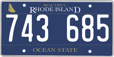 RI license plate 743685