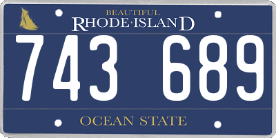RI license plate 743689