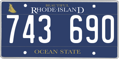 RI license plate 743690