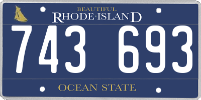 RI license plate 743693