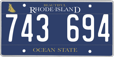 RI license plate 743694