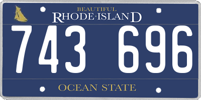 RI license plate 743696