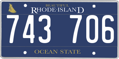 RI license plate 743706