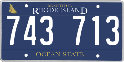 RI license plate 743713