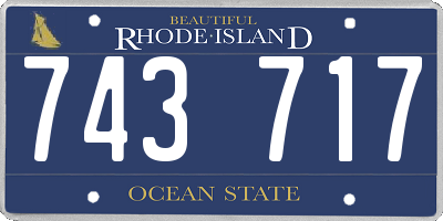 RI license plate 743717
