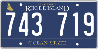 RI license plate 743719