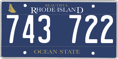 RI license plate 743722