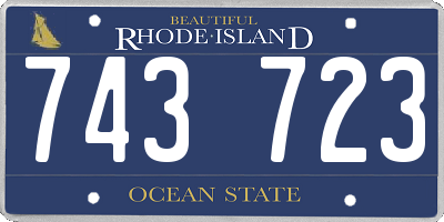 RI license plate 743723
