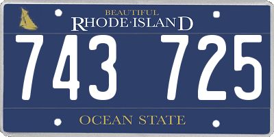 RI license plate 743725