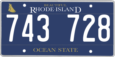 RI license plate 743728