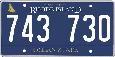 RI license plate 743730