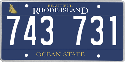 RI license plate 743731