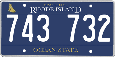 RI license plate 743732