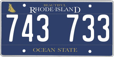 RI license plate 743733