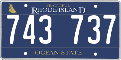 RI license plate 743737