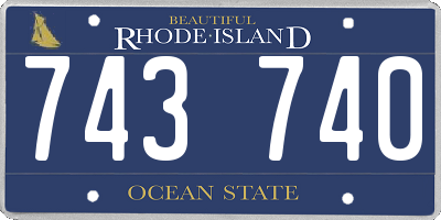 RI license plate 743740