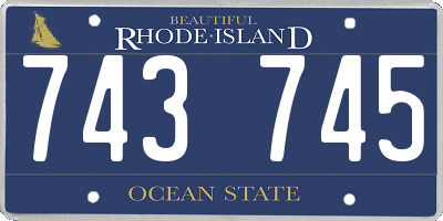 RI license plate 743745