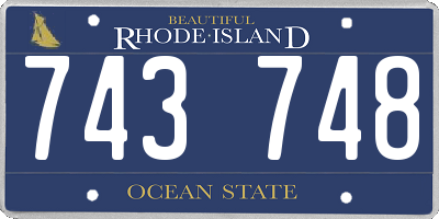 RI license plate 743748