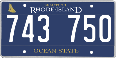 RI license plate 743750