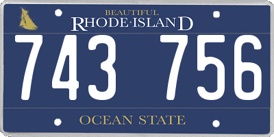 RI license plate 743756