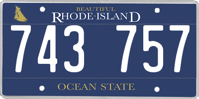 RI license plate 743757