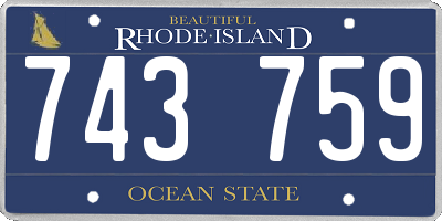 RI license plate 743759