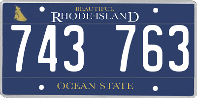 RI license plate 743763