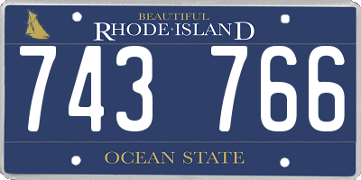 RI license plate 743766