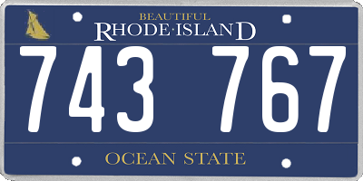RI license plate 743767
