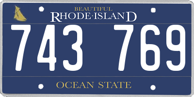 RI license plate 743769