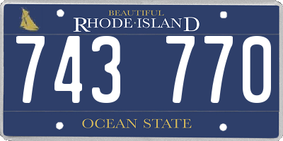 RI license plate 743770