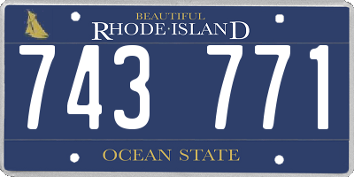 RI license plate 743771