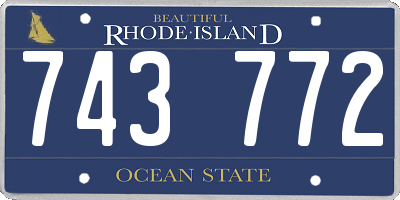 RI license plate 743772