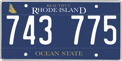 RI license plate 743775