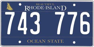 RI license plate 743776