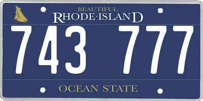 RI license plate 743777