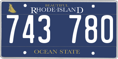 RI license plate 743780