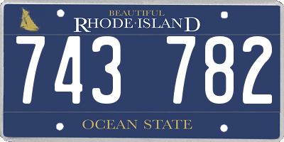 RI license plate 743782