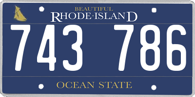 RI license plate 743786