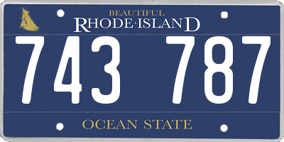 RI license plate 743787