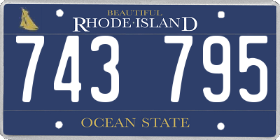 RI license plate 743795