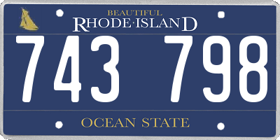 RI license plate 743798
