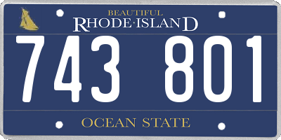 RI license plate 743801