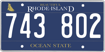 RI license plate 743802