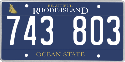 RI license plate 743803
