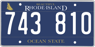RI license plate 743810