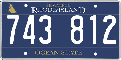 RI license plate 743812