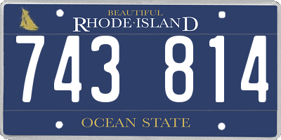 RI license plate 743814