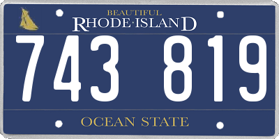 RI license plate 743819